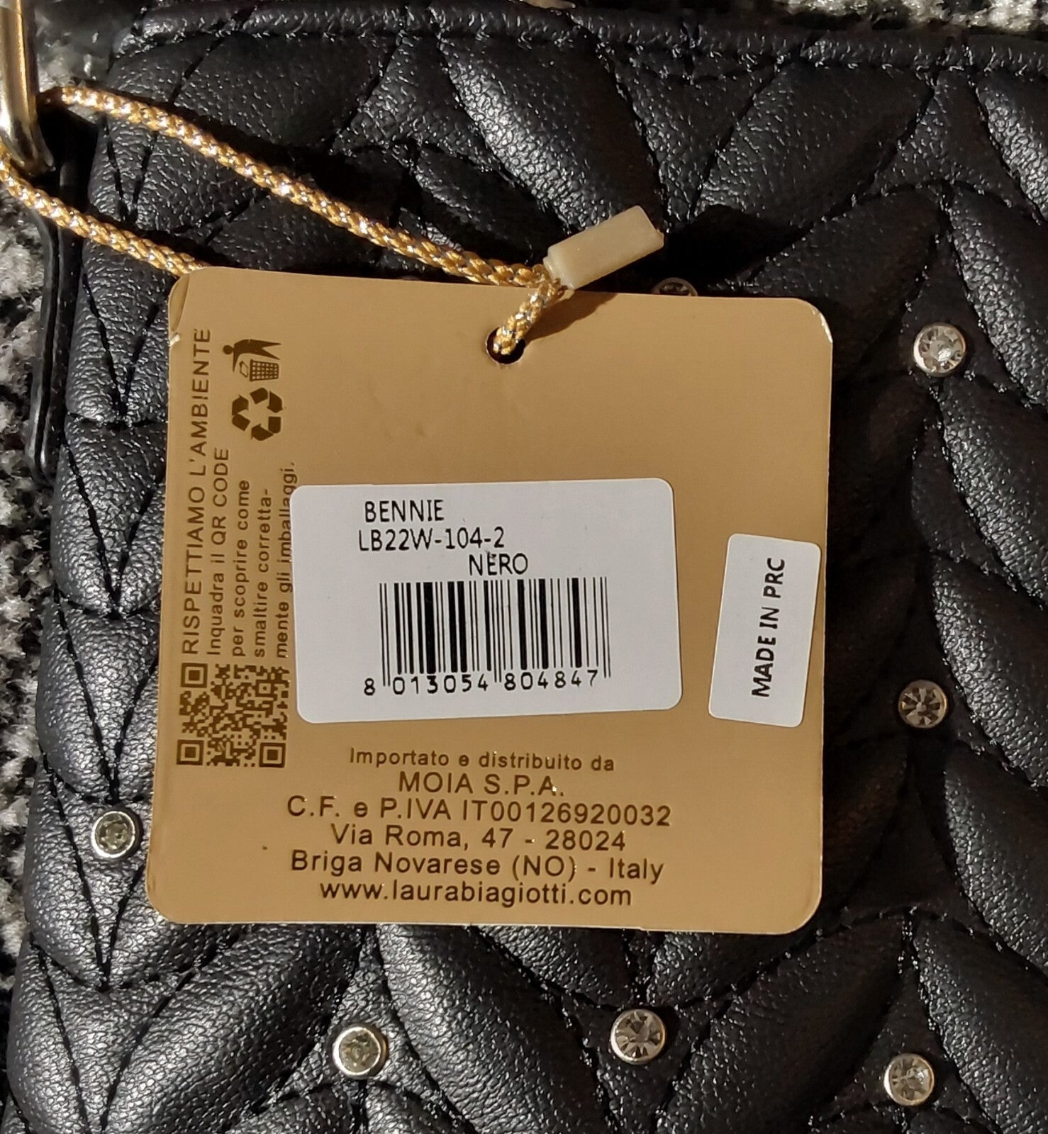 Laura Biagiotti Women’s Bennie Shoulder Bag Black NWT 🔥🔥🔥 