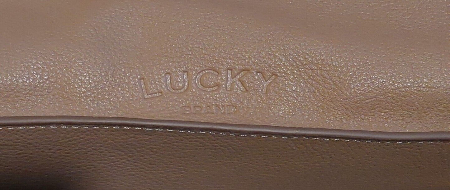 Lucky Brand Leather LY-LAYA  2 In 1 Crossbody Satchel Barley NWT