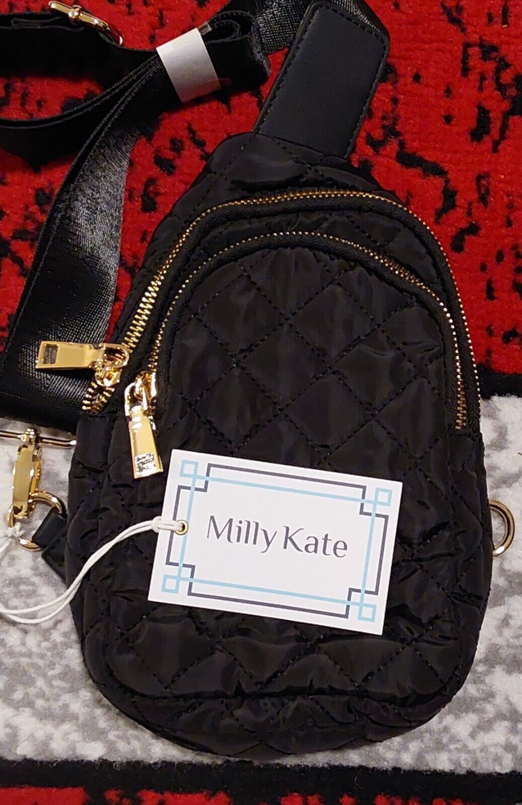 Milly Kate Sling Crossbody Black NWT