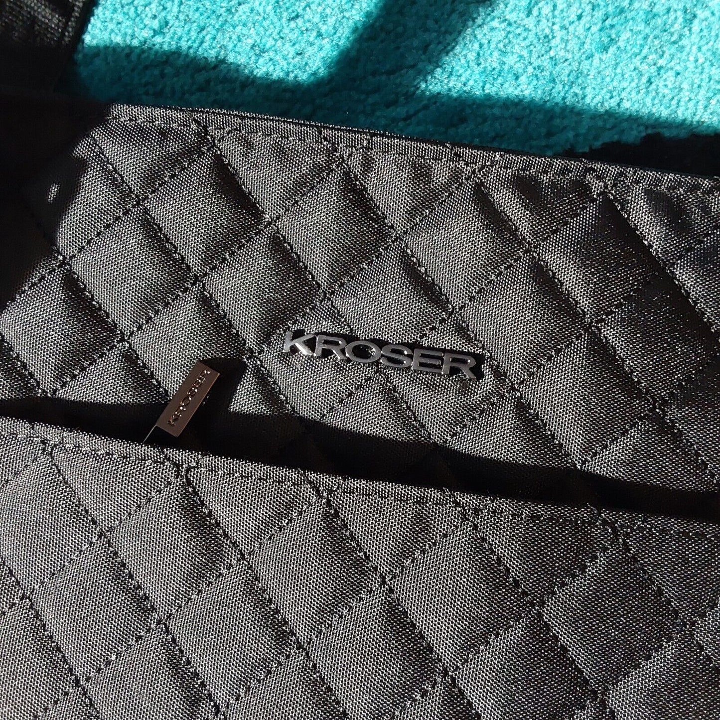 KROSER Laptop Tote Bag 15.6 Inch With USB Port Large Quilted Black NWT