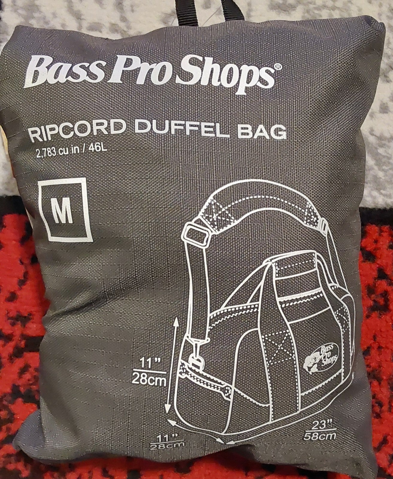 Bass Pro Shop Ripcord Duffle Bag Medium Gray 🔥🔥🔥