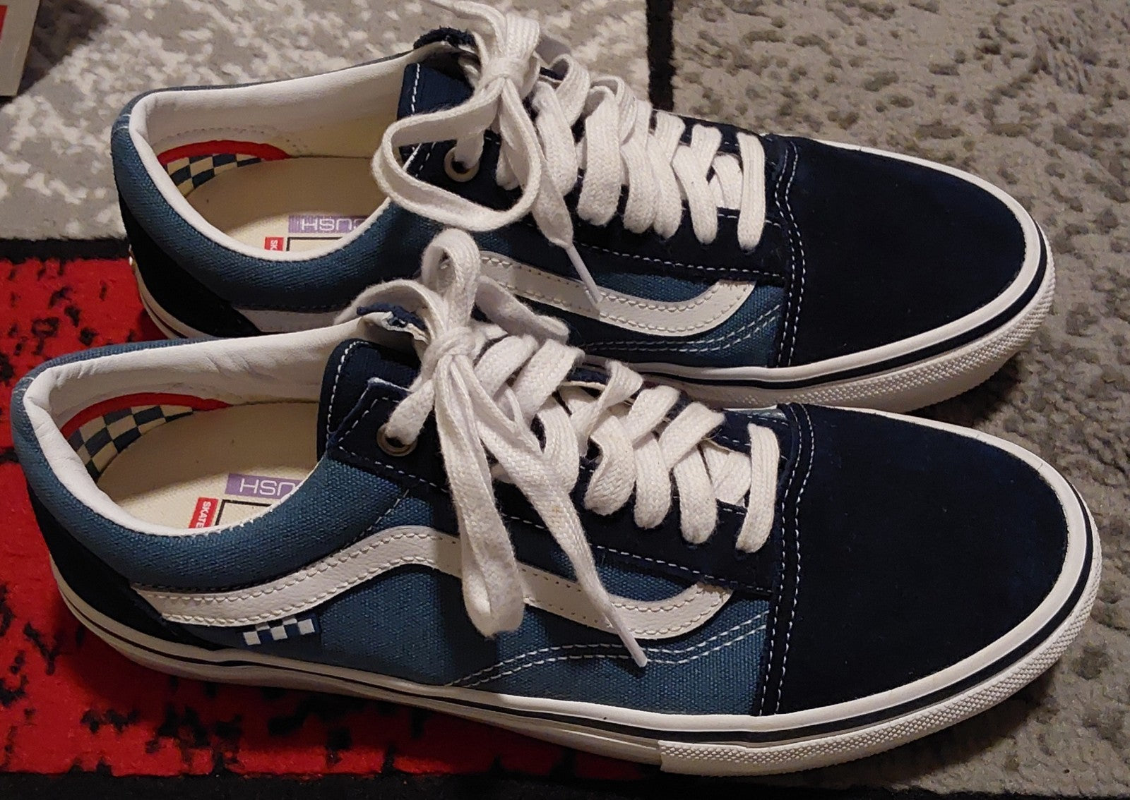 Vans Skate Old Skool Navy Blue/White M 9.0 Single Wear 🔥🔥🔥