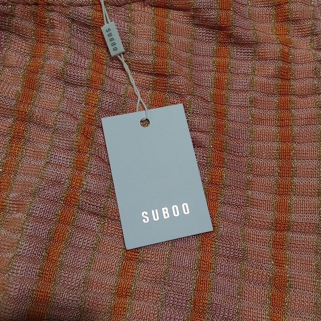 SUBOO Biba One Shoulder One Piece Luxury Bikini Peach Stripe Small NWT 🔥🔥🔥
