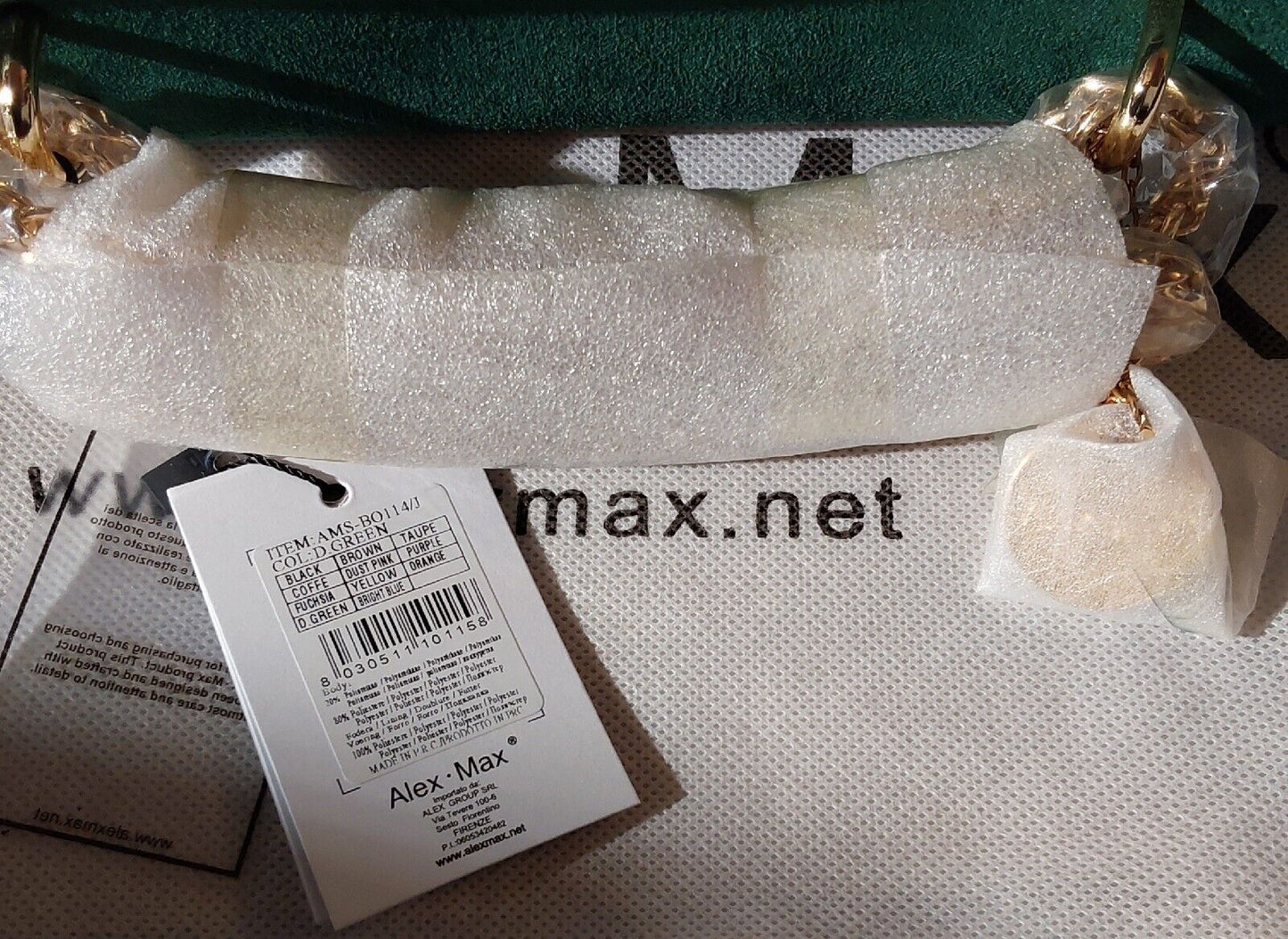 Alex Max Womens Cross Body Bag Purse Pine Green AMS-BO114/J NWT