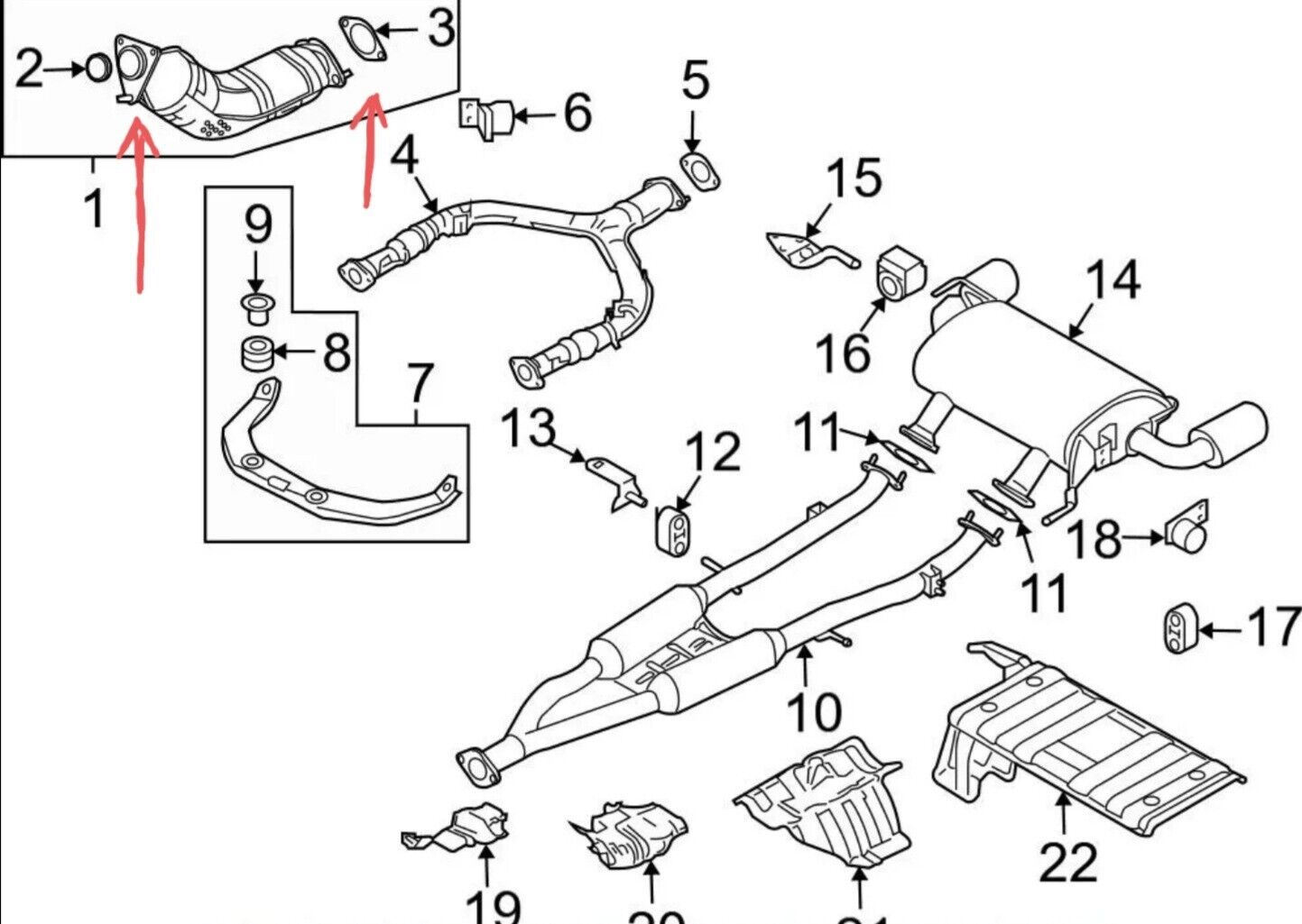 OEM Nissan/Infiniti  Cat Converter Gaskets 20692-1E810 × 2 20813-AL50A × 2