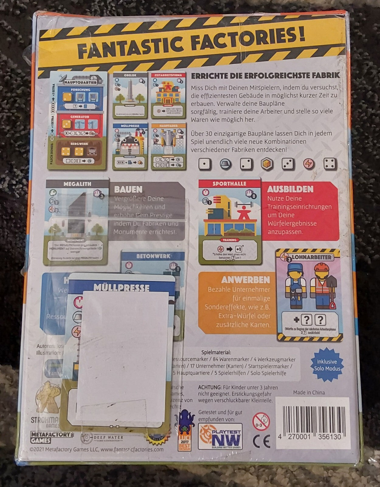 Fantastic Factories Board Game German Edition Blemished Box New 🔥🔥🔥