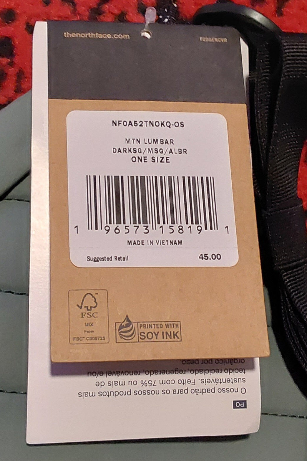 The North Face Mountain Lumbar Waistpack Fanny Pack Dark Sage NWT🔥🔥🔥