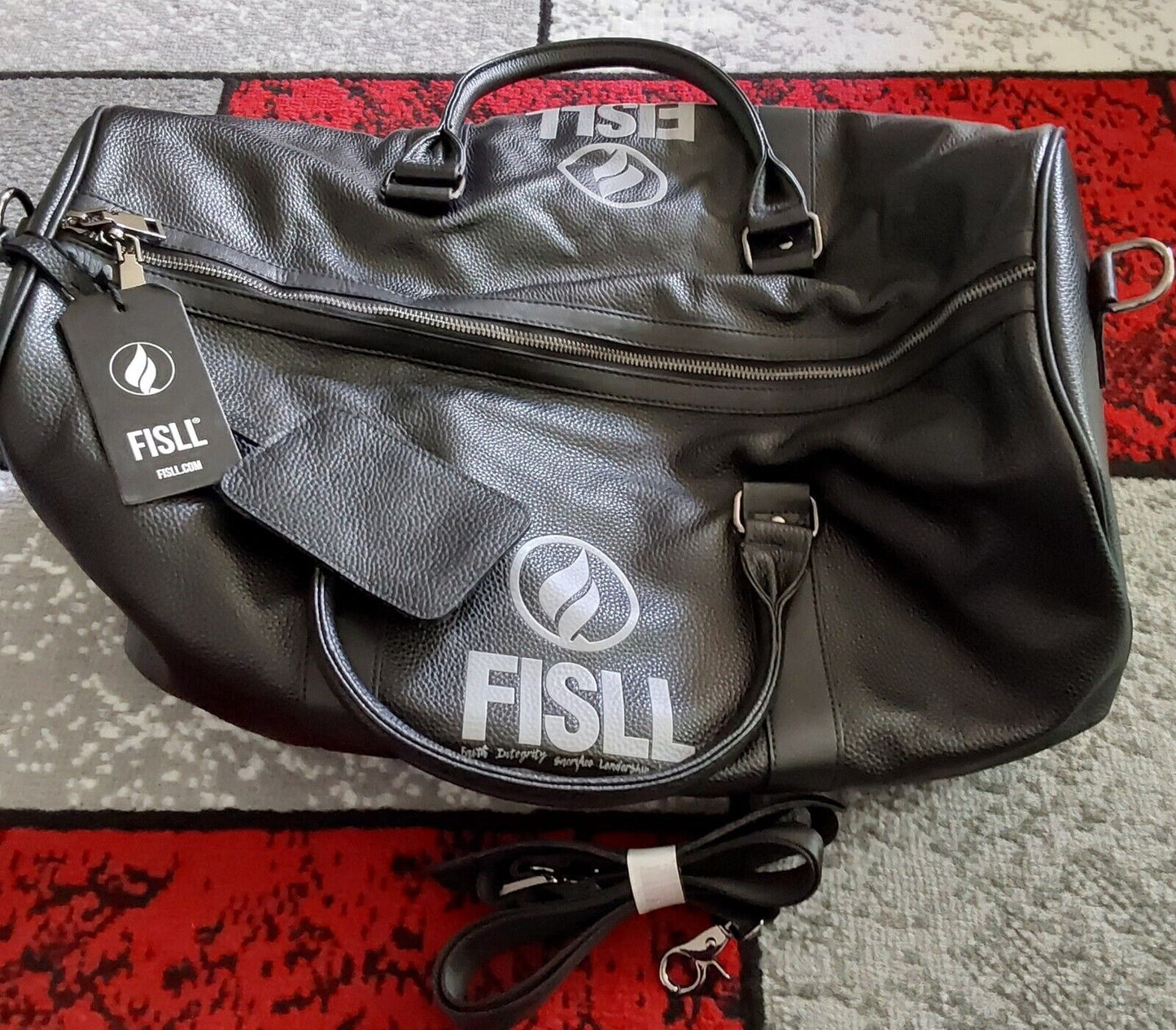 FISLL Official Medium Monogram Duffle Bag Black NWT