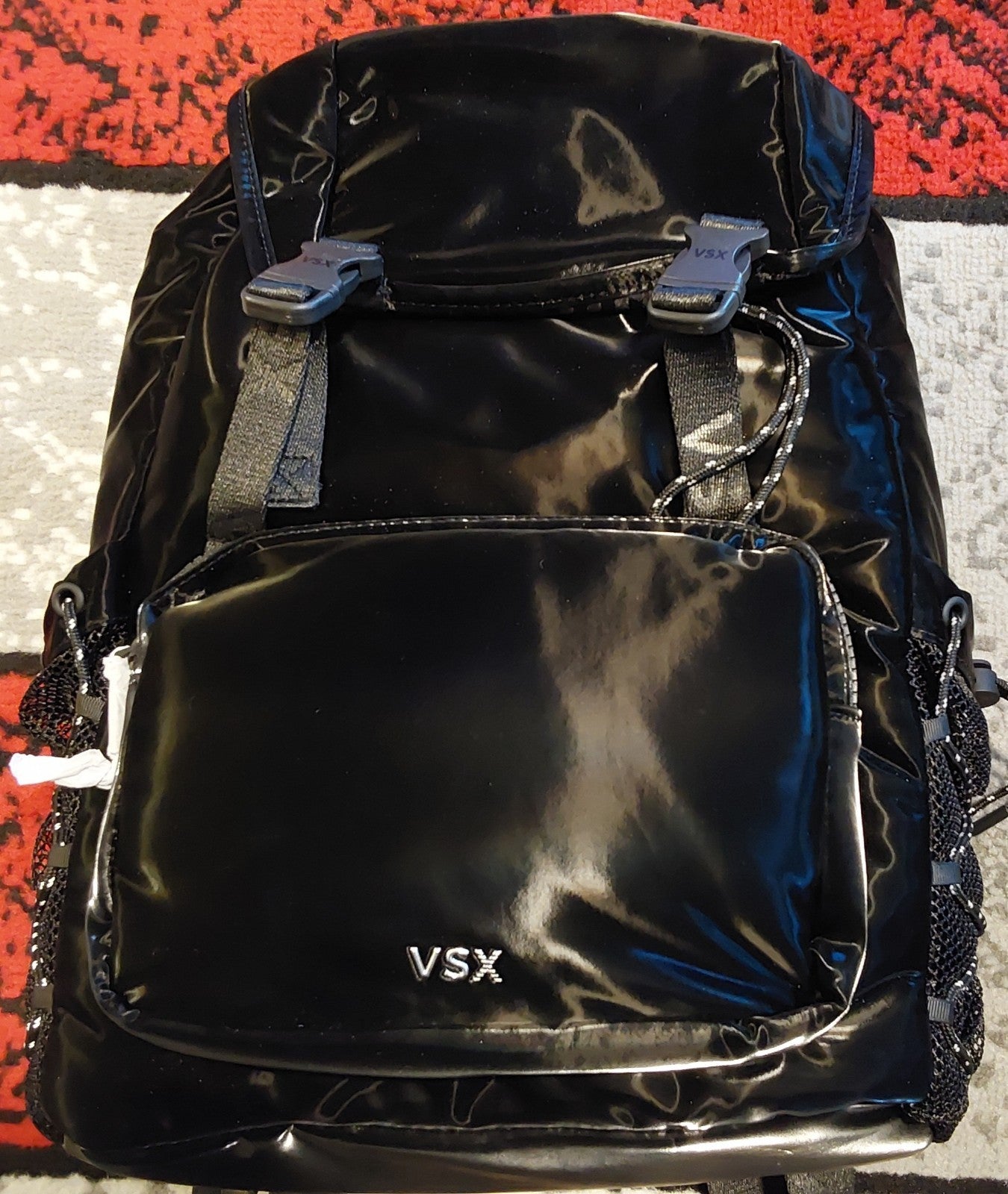 Victoria Secret VSX Liquid Shine Black Shark Backpack NWT 🔥🔥🔥