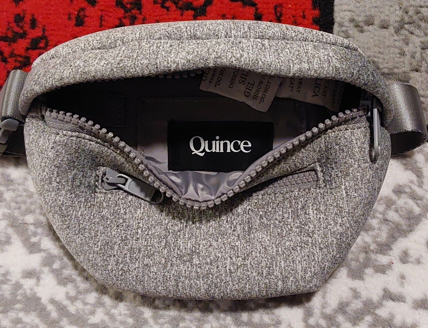 Quince All-Day Neoprene Belt Bag Grey Heather NWT