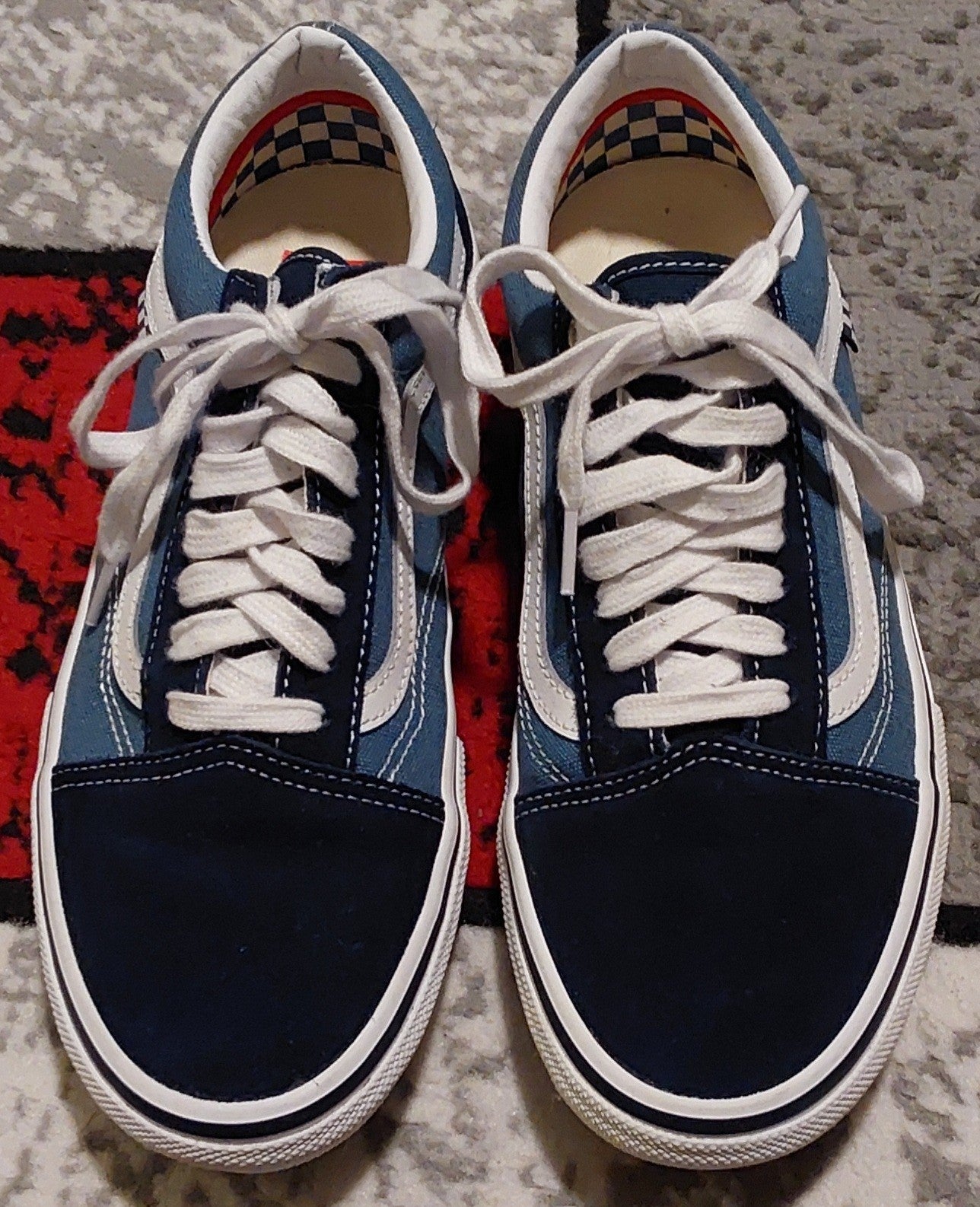 Vans Skate Old Skool Navy Blue/White M 9.0 Single Wear 🔥🔥🔥