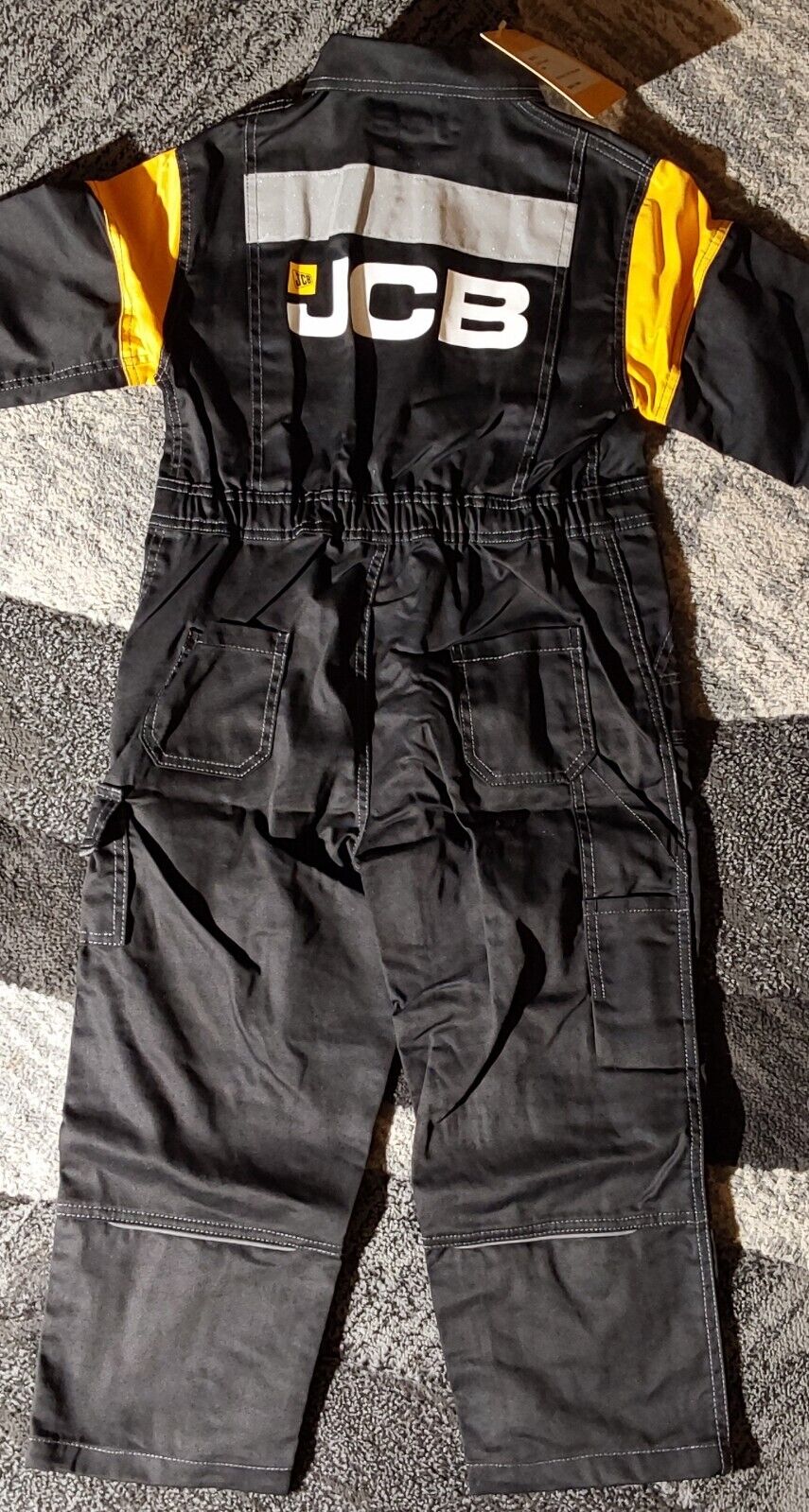 Official JCB Kids Overalls Size 6-7 Years Old Black NWT