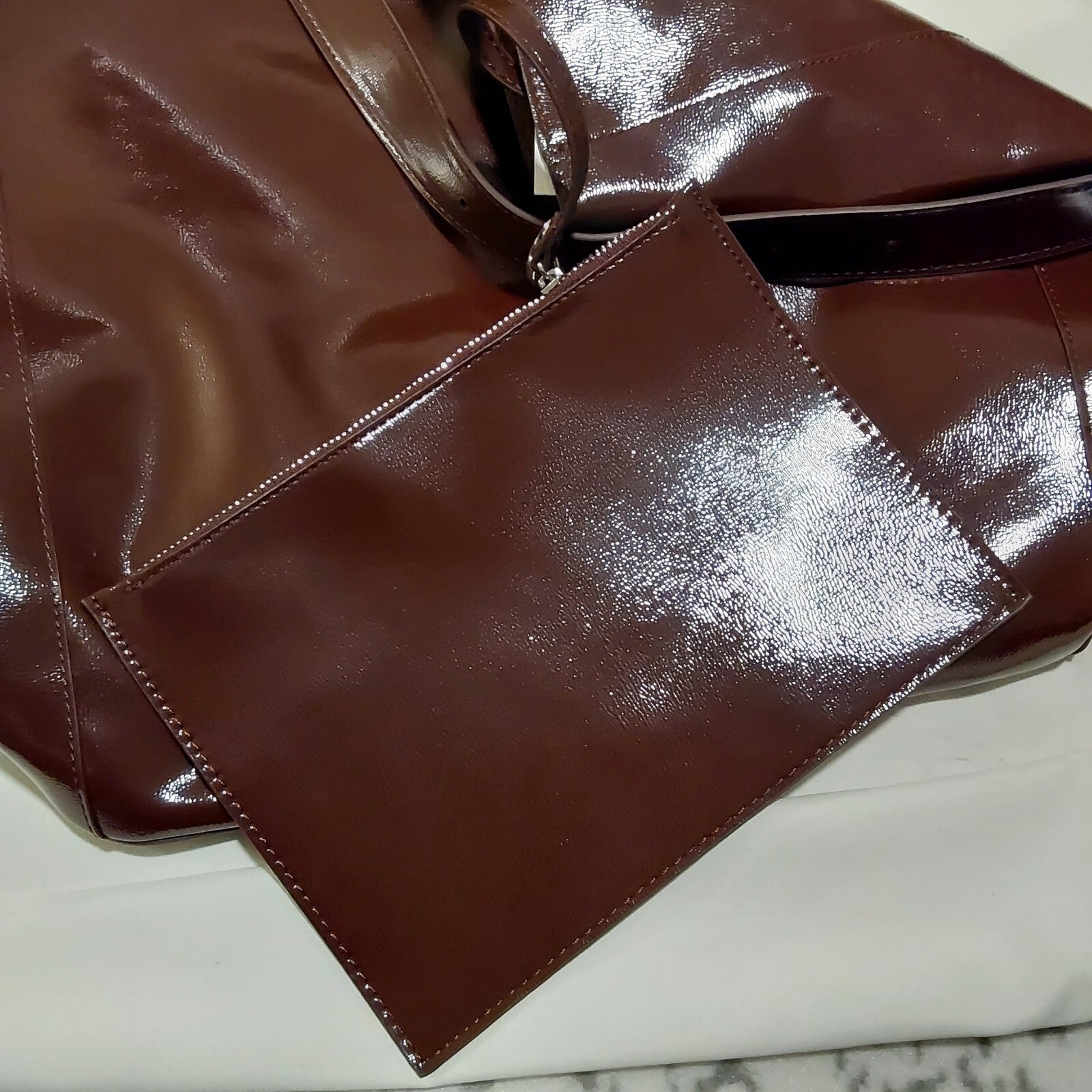 ZARA Large Maxi Bucket Bag With Zip Pouch Chocolate NWT 🔥🔥🔥