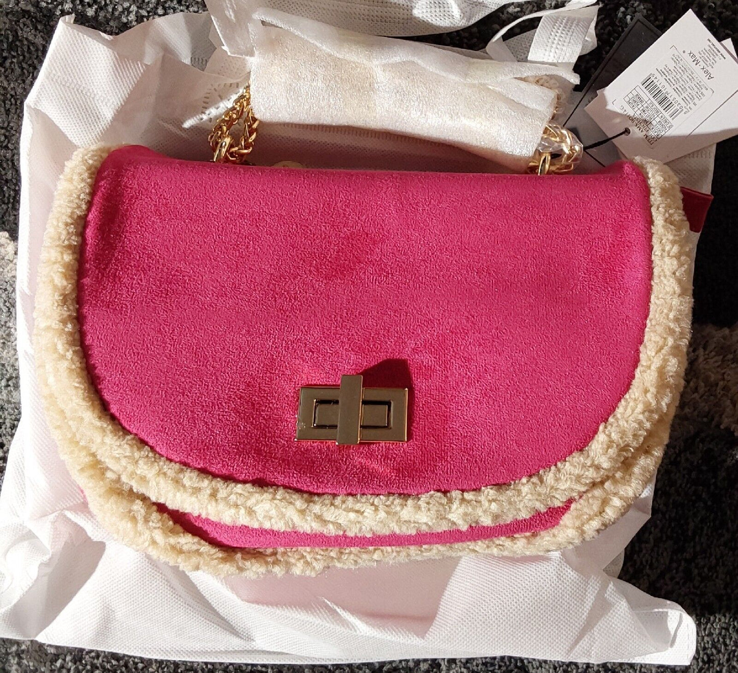 Alex Max Womens Cross Body Bag Purse Fuchsia AMS-BO114/G NWT