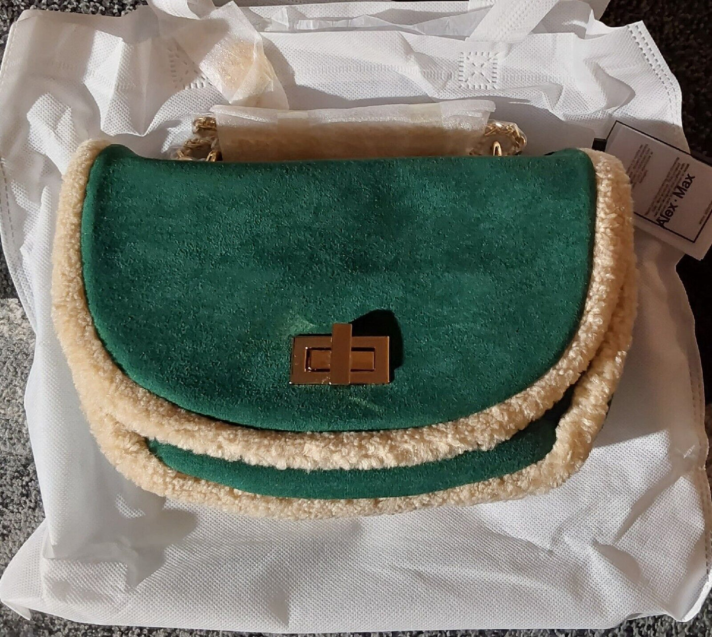 Alex Max Womens Cross Body Bag Purse Pine Green AMS-BO114/J NWT