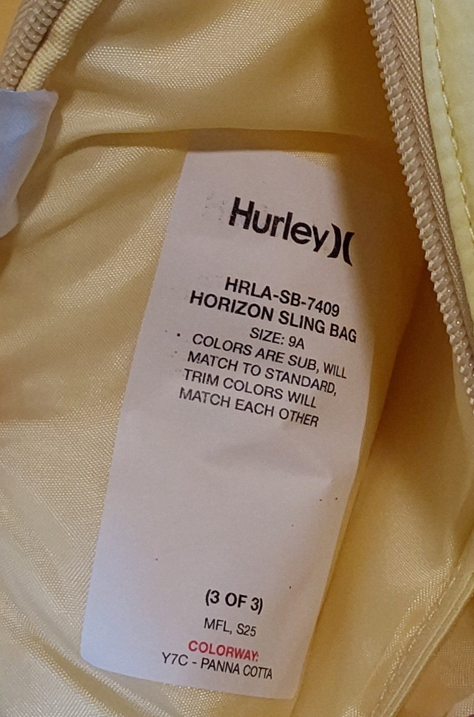 Hurley Horizon Crossbody Sling Bag Backpack Yellow 🔥🔥🔥