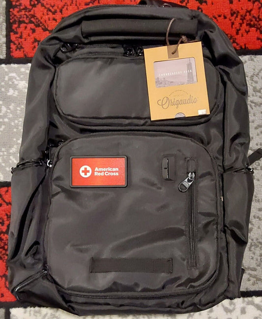 ORIGAUDIO Embarcadero Backpack Black Company Logo NWT