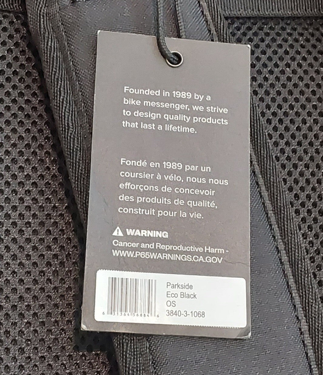 TimBuk2 Parkside Eco Backpack With Company Logo Black NWT 🔥🔥🔥
