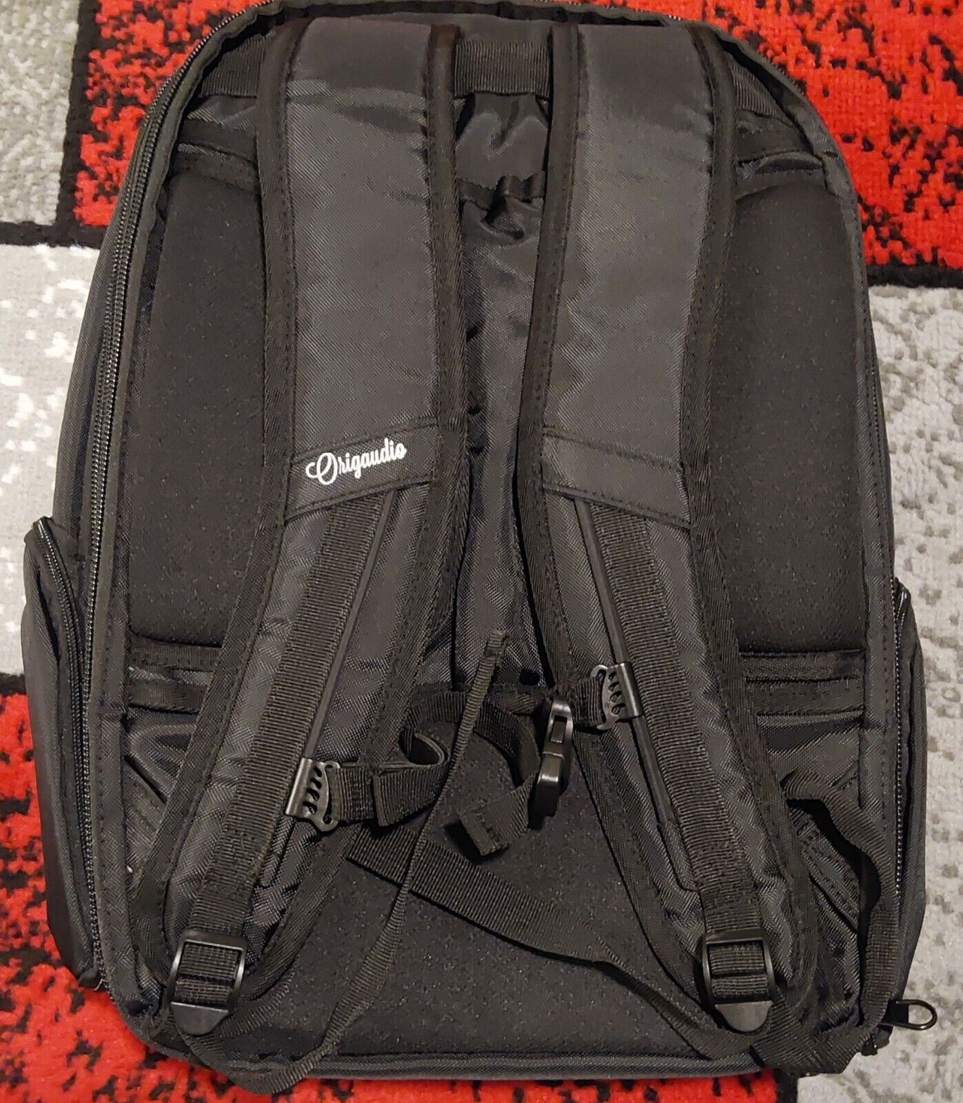 ORIGAUDIO Embarcadero Backpack Black Company Logo NWT