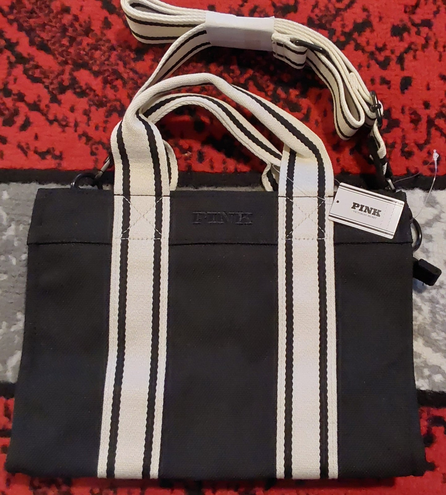 Pink By Victoria Secret Tote Crossbody Black NWT 🔥🔥🔥